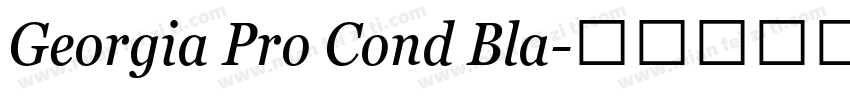 Georgia Pro Cond Bla字体转换